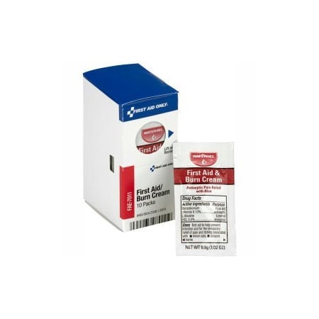 Acme United First Aid Only FAE-7011 Burn Cream, 10 Packets/Box FAE-7011